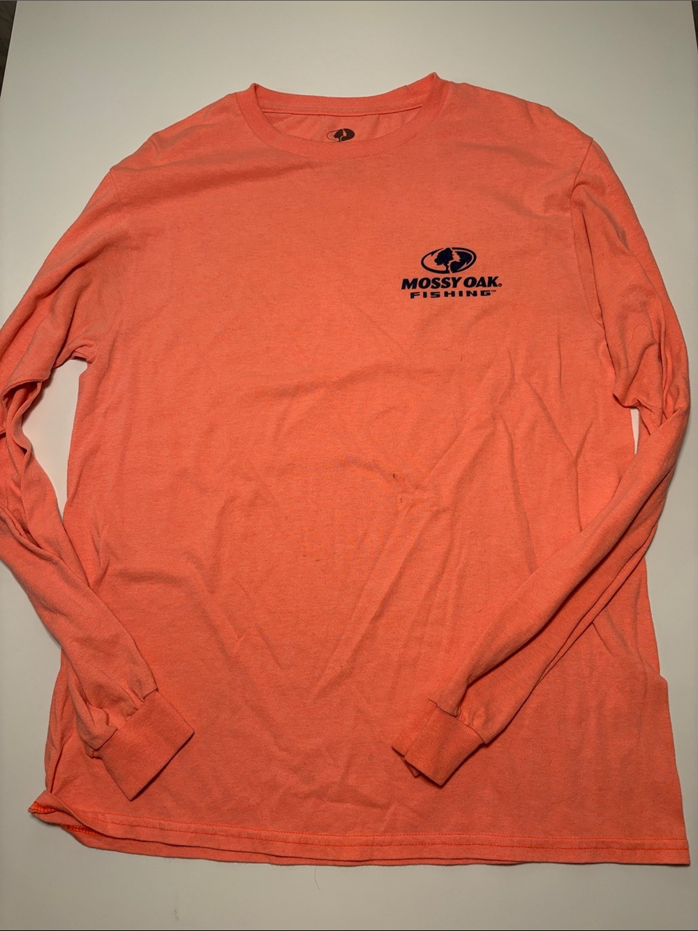 Mossy Oak Men’s Long Sleeve Shirt - Coral Orange